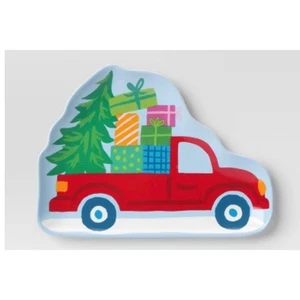 Lot of 4 10.5" Christmas Melamine Red Truck Plate - Wondershop™: Holiday - Picture 1 of 4