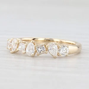 Nuevo 0.71ctw Diamante Alianza 14k Oro Amarillo Apilable Anillo Aniversario 6.5 - Imagen 1 de 10