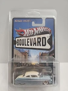 2011 Hot Wheels Boulevard Legends 52 Hudson Hornet Real Riders Blue W/PROTECTOR - Picture 1 of 8