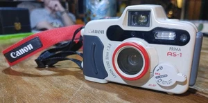 Canon PRIMA AS-1 (Sure Shot A1) Data AF Impermeabile 35mm Pellicola Fotocamera Testata LEGGI - Foto 1 di 7