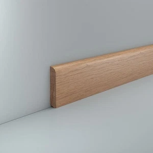 Sockelleiste Holz Eiche 10 x 58 Klar lackiert Holzleiste Fussleiste Parkett - Bild 1 von 4