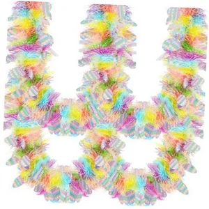 32.8 Feet x 4 Inches Easter Tinsel Garland with Colorful Egg Decorations - Picture 1 of 7