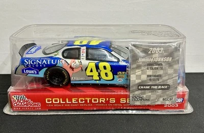2003 Collector’s Series #48 Jimmie Johnson 1/24 Lowe’s/SpongeBob Car DieCast - Image 1 of 4