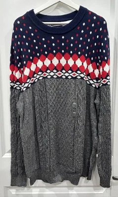 Club Room мужской праздник зимний пуловер свитер синий красный белый серый размер XXL новый с Ярлыками - Изображение 1 из 4