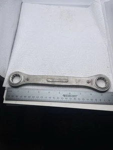 Vintage Craftsman Ratcheting Box End Wrench 13/16" & 7/8" Made in USA 12 pt. - Picture 1 of 7