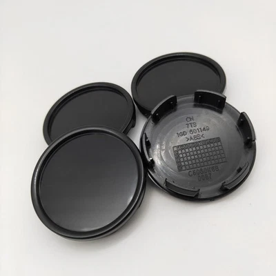 4Pcs Black ABS Plastic 58mm Auto Car Modified Wheel Center Hub Caps Cover Foto 1 de 4