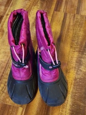 Sorel Botas de Nieve Usadas Niños Talla 11 Aisladas Rosa Negro Forradas Invierno  Foto 1 de 4