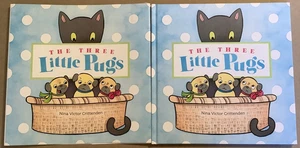 VG 2018 HC DJ 1st Edition 3 Little Pugs Dog Nina Crittenden - Picture 1 of 9