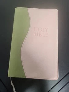 Holy Bible NIV Premium Zondervan Leathersoft Pink/Green Red Letter Comfort Print - Picture 1 of 18
