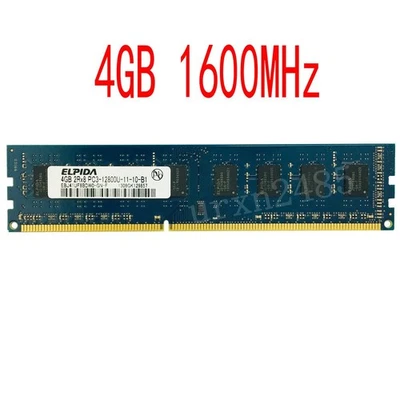 4GB PC3-12800U DDR3 1600MHz 240Pin DIMM Non-ECC RAM Intel CPU Memory For ELPIDA - Image 1 of 4
