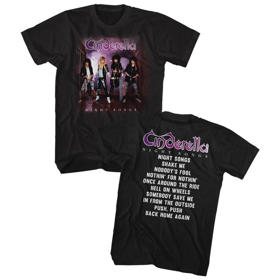 Cinderella - Night Songs Album - Short Sleeve - Adult - T-Shirt - Image 1 of 1