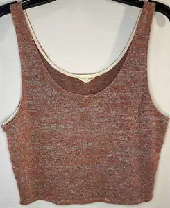 Aritzia Wilfred Free Orange Cropped Tank Top Womens M - Picture 1 of 13