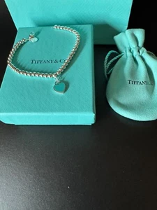 Bracciale Tiffany cuore smaltato argento 925 - Photo 1/2