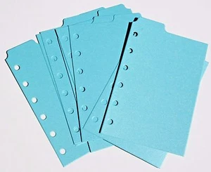 9 Shimmery Aqua Filofax BOLSILLO divisores mensuales tema superior pestaña - Imagen 1 de 3