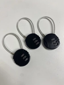 3x Schloss Koffer Fitnessstudio Reisegepäck 3-stellige Kombination Reset Vorhängeschloss Rucksack - Bild 1 von 7