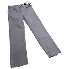 NEW Edwin Size 28 Bree Slim Straight Color Taro Purple Jeans Distressed Raw Hem
