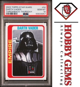 DARTH VADER PSA 10 2023 Topps Star Wars Throwback Thursday TBT #50 C4 - Picture 1 of 2