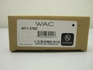 WAC LIGHTING 2 WATT RECTANGULAR STEP LIGHT IN BRONZE, 2700K #: 4011-27BZ - Picture 1 of 2