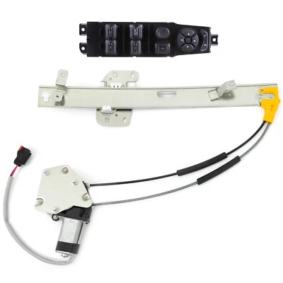 Regulador de ventana eléctrica 4D delantero izquierdo para Jeep Cherokee 1997-01 con interruptor de motor Foto 1 de 4