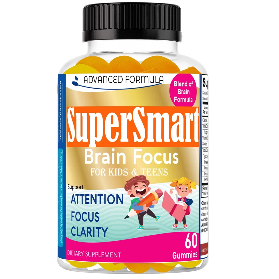 Suplemento Memory Booster Brain Focus Omega 3 para niños y adolescentes - 60 gominosas 1/12/25 Foto 1 de 4