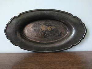 Servizio piatti vintage E L placcato argento Relish vassoio corona timbrato INGHILTERRA - Foto 1 di 8
