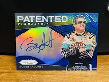 2018 Bobby Labonte Prizm Blue Auto Autograph Patented Penmanship 11/75 Card💎