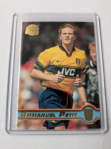 Tarjeta base Emmanuel Petit Merlin Premier Gold 98 Arsenal # 008 - Imagen 1 de 5