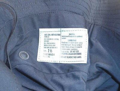 Gorra USGI Negra Clima Caliente Tipo II Ripstop Jungle Boonie Sun Todas las Tallas Foto 1 de 4