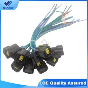 10PCS Solenoid Valve Connector W/ 2 Lines For Kobelco SK-6E/-8 Slenoid Plug - Picture 1 of 8
