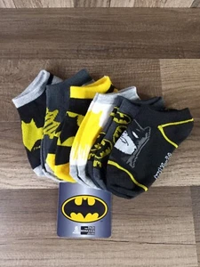 Boys Socks Size S, Batman, 6-Pack, No Show, Fits Shoe Size (4.5-8.5) - Picture 1 of 2