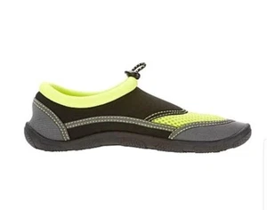 Athletic Works Boys' Beach Water Shoes Black Lime Size 11-12 New  - Picture 1 of 5