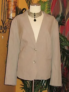 KATE HILL NWT $308  beige or gray women's pant suit jacket pants lined 20W 22W - Picture 1 of 2