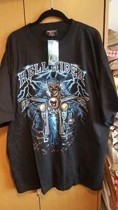 Rock Chang Glow In The Dark Hell Rider Skull T-shirt Size XXL - Picture 1 of 11