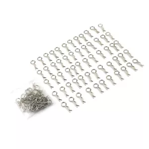 100pcs Stainless Steel Body Clips Pin Shell For 1/10 1/16 RC CAR HSP -,x CR - Picture 1 of 9