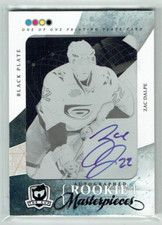 10-11 UD Upper Deck The Cup  Zac Dalpe  1/1  Printing Plate  Rookie  Auto