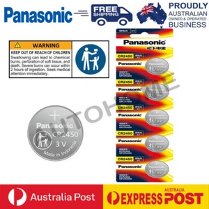 Panasonic CR2450 3V Cell Coin Lithium Button Battery CR2450 DL2450 ECR2450 - Picture 1 of 8