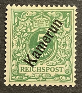 Travelstamps: Germany German Kamerun OP Stamps 5pf Mint OG H UNWMK - Picture 1 of 5