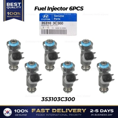 ⭐Genuino⭐ Inyector de combustible 6 piezas 353103C300 para Hyundai Azera Genesis Sonata Foto 1 de 4