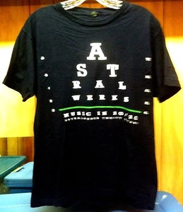 ASTRALWERKS MUSIC IN 20/20 TWENTY YEARS RARE BLUE MEDIUM COMMEMORATIVE SHIRT - Picture 1 of 6