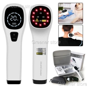Cold Laser Therapy Device For Body Pain Relief Red Infrared Light Home + Goggles - Picture 1 of 12