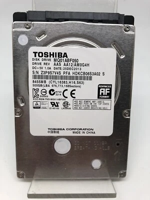 Internal Hard Drive 2,5 Inch 500GB Toshiba Model MQ01ABF050 Used - Image 1 of 4