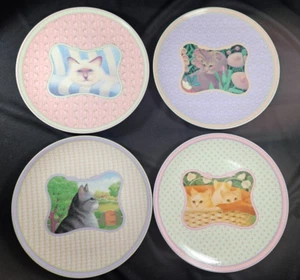 Complete Set of 4 Robert Goldstrom/Lynn Hollyn's Town & Country Cat Plates, MINT - Picture 1 of 11