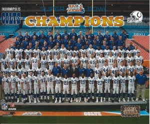 SUPER BOWL XLI 2006 INDIANAPOLIS COLTS TEAM 8X10 PHOTO WITH ULTRA PRO TOPLOADER - Picture 1 of 2