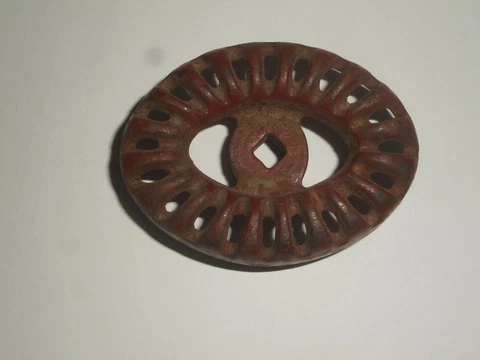 Vintage Cast Iron Oval Water Faucet Pipe Shut Off Valve Industrial STEAMPUNK Cover