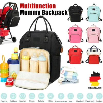 DED Wickeltasche Babytasche Wickelrucksack Windel Rucksack Pflegetasche Nappy Bag DE