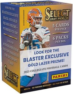 2023 Panini Select Draft Picks Football Factory Sealed Retail Blaster Box