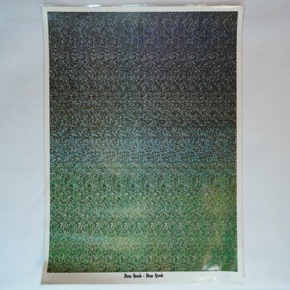 Genuine Vintage MAGIC EYE 3D Stereogram Poster - NEW YORK, NEW YORK - 43x55cm - Image 1 of 4