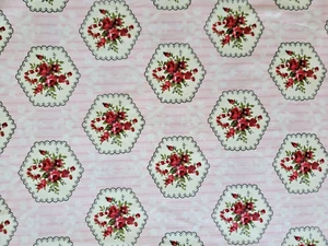 Verna Mosquera Fabric Savon Bouquet Floral Medallions Sew Quilt Sold by the yard - Picture 1 of 5