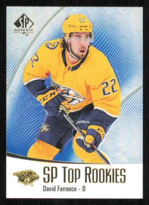 2021-22 SP Authentic Top Rookies Blue #TR47 David Farrance - Image 1 of 2