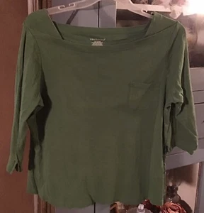 XL Westbound Top 3/4 Sleeve Green - Picture 1 of 2